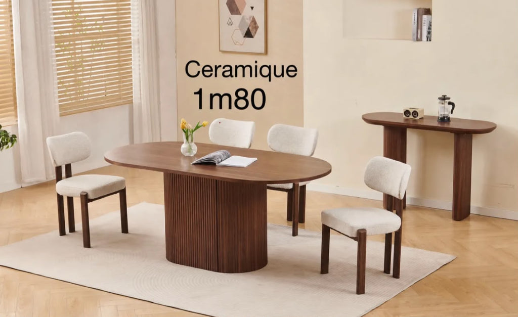 Table à Manger Porta Noyer Céramique 180