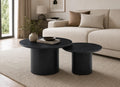 Table Basse CERCLE Effet Noir 80+60cm