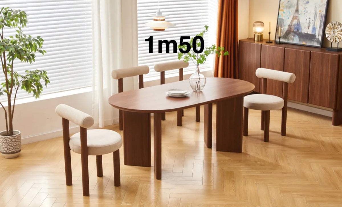 Table à Manger Ambre Noyer 150