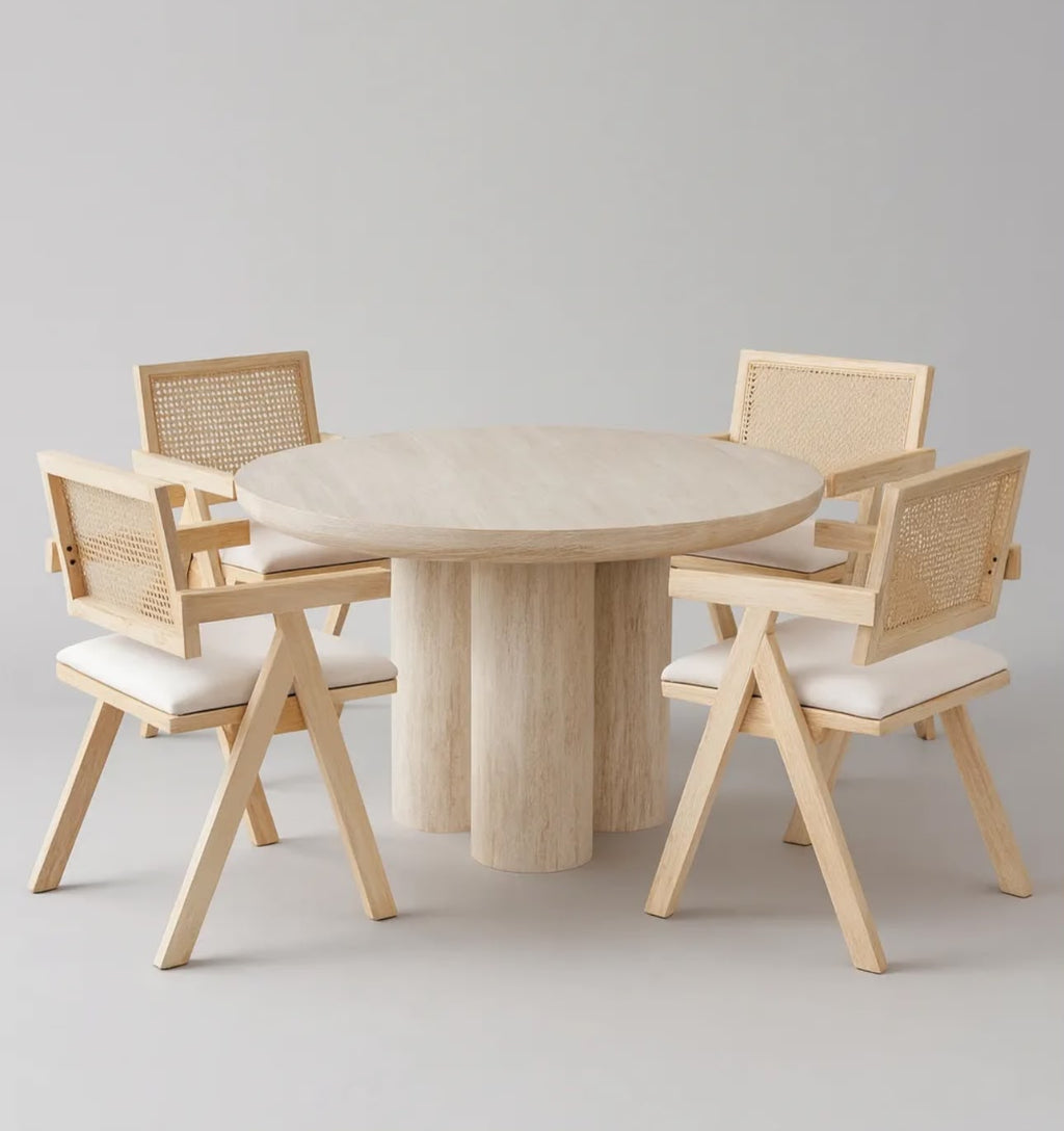 Table Effet Travertin Maya 1m10