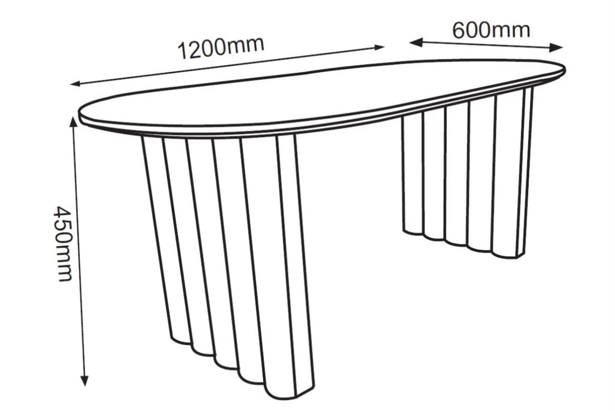 Table Basse ROME Effet Noyer 120x60x45cm