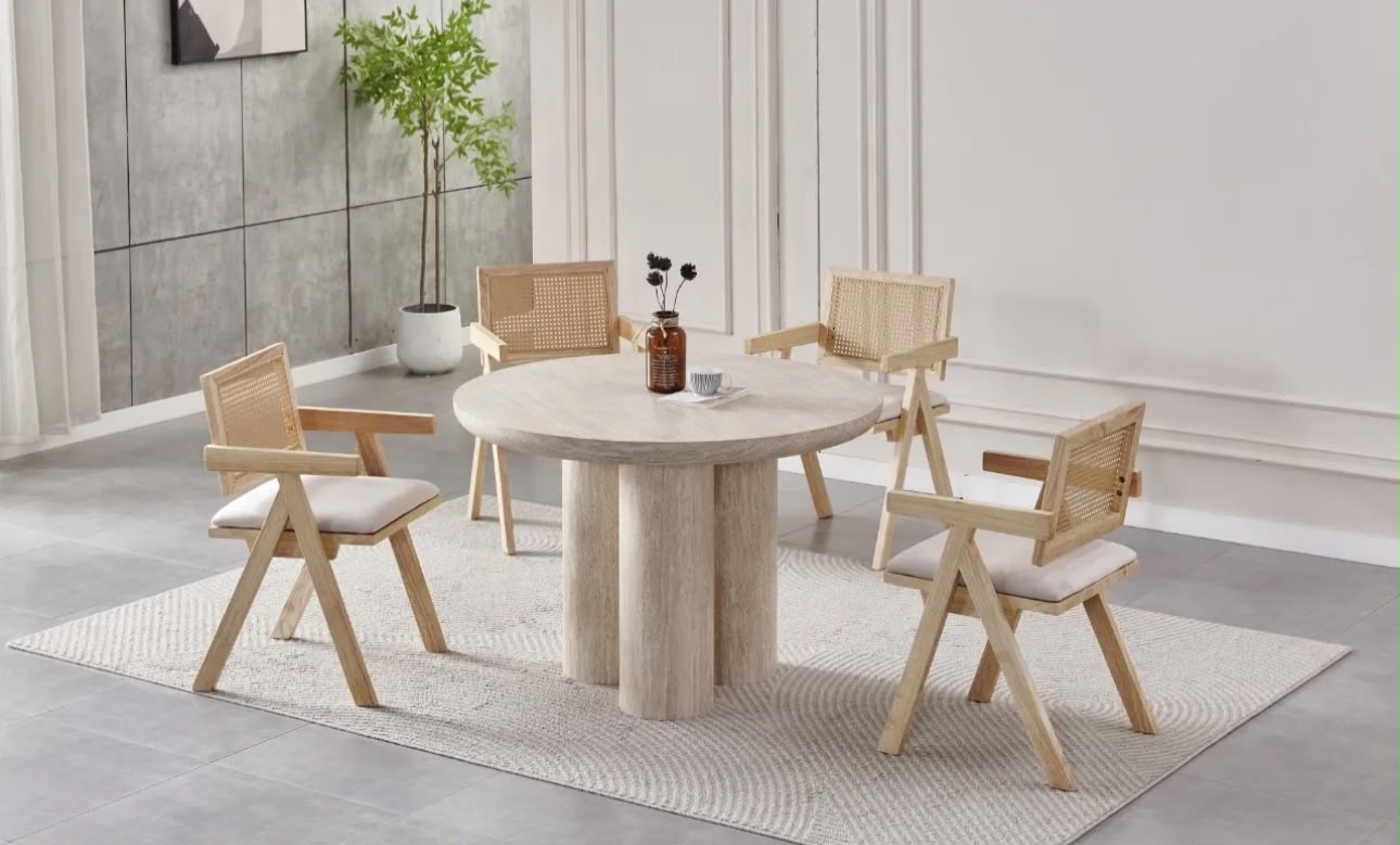 Table Effet Travertin Maya 1m10