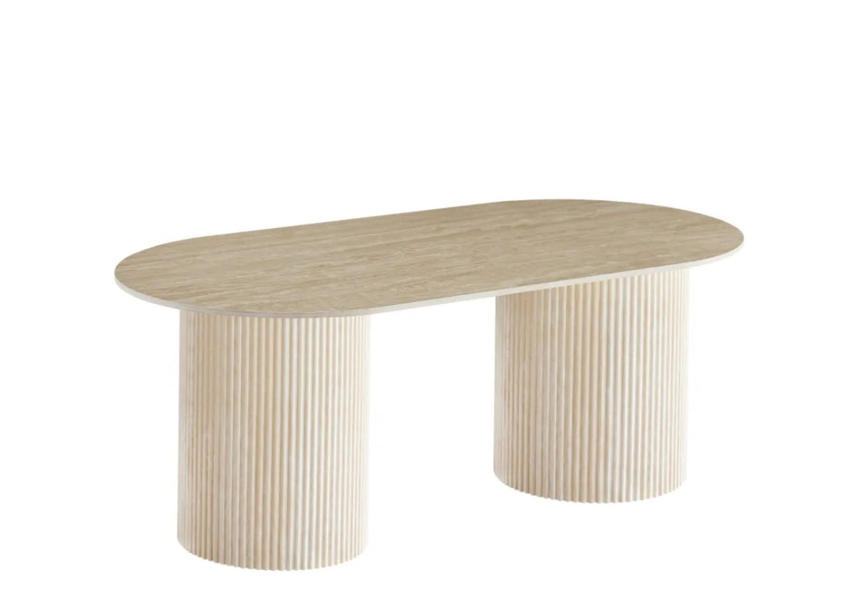 Table Basse KINSHASA Effet Travertin Mat 120x60x45cm