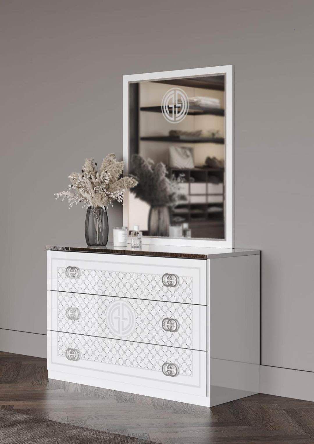 CHAMBRE A COUCHER GUGI BLANC ARGENT 799