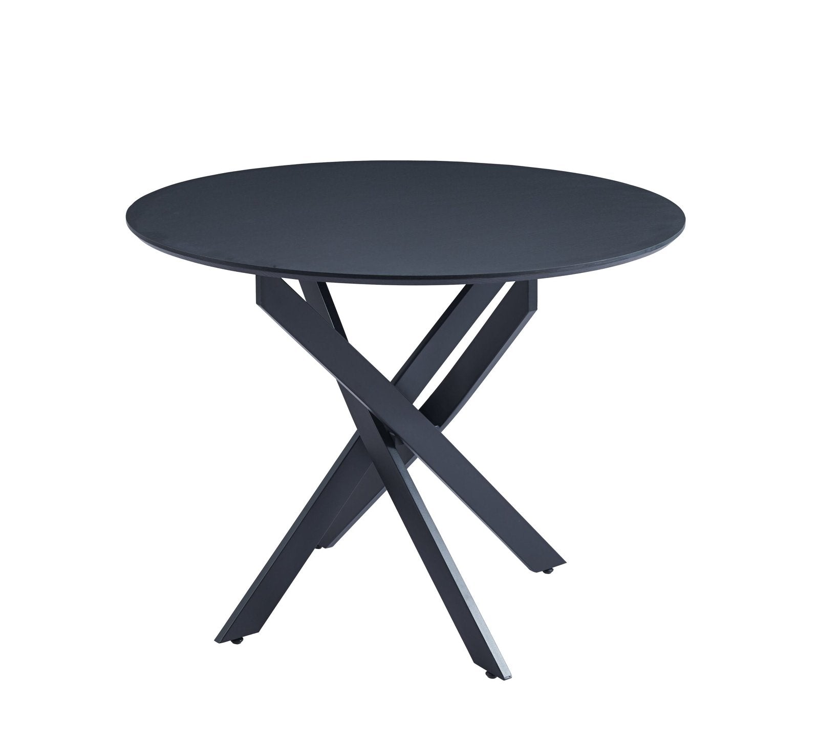 TABLE REPAS JESSICA METAL NOIR BOIS NOIR