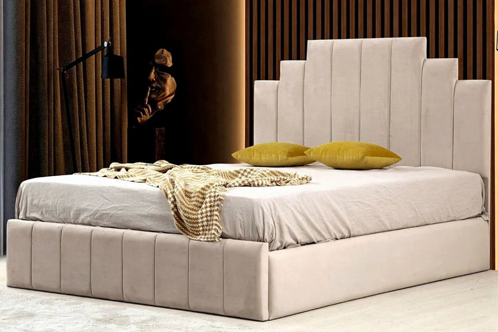 Cadre De Lit NATURA BEIGE - Velours