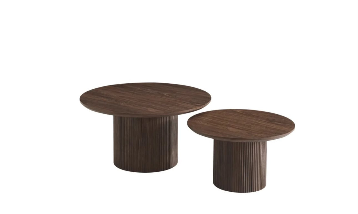 Table Basse MINALI Effet Noyer