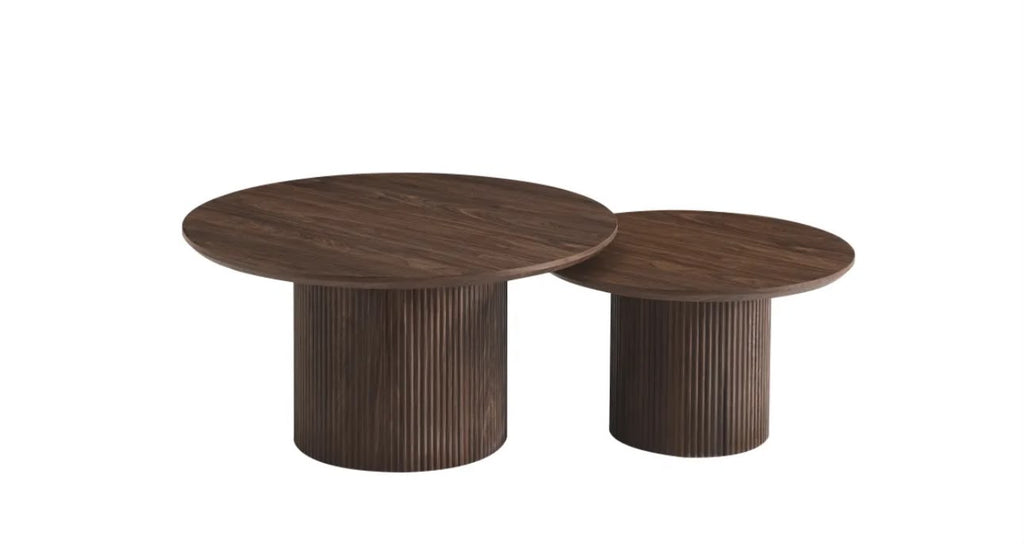 Table Basse MINALI Effet Noyer