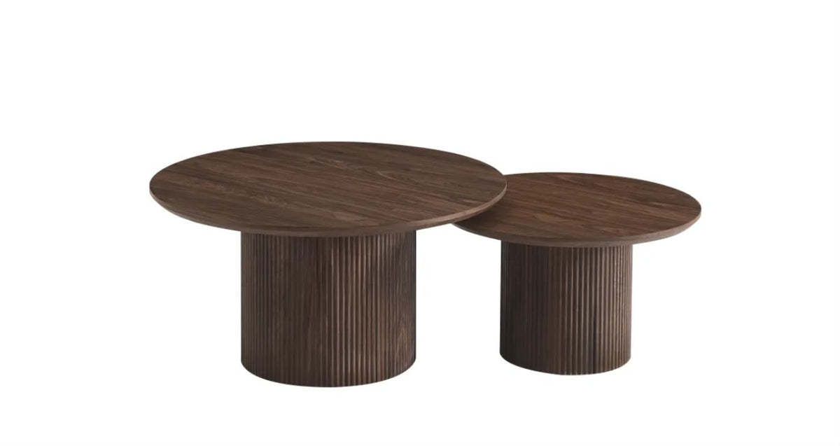 Table Basse MINALI Effet Noyer