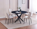 TABLE REPAS JESSICA METAL NOIR BOIS NOIR
