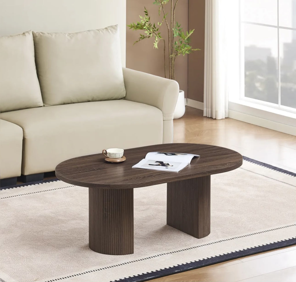 Table Basse NEW ANNA Effet Noyer 120x70x45cm