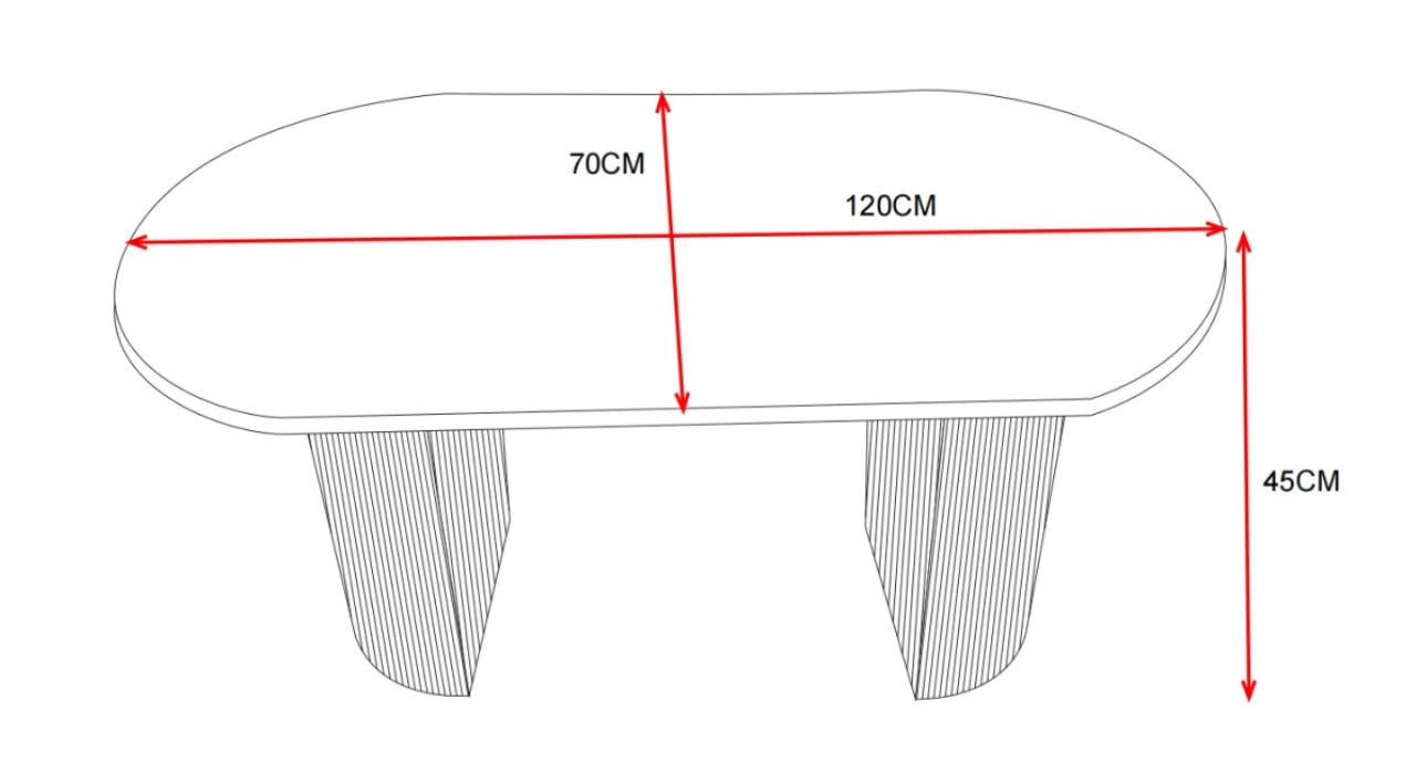 Table Basse NEW ANNA Effet Noyer 120x70x45cm