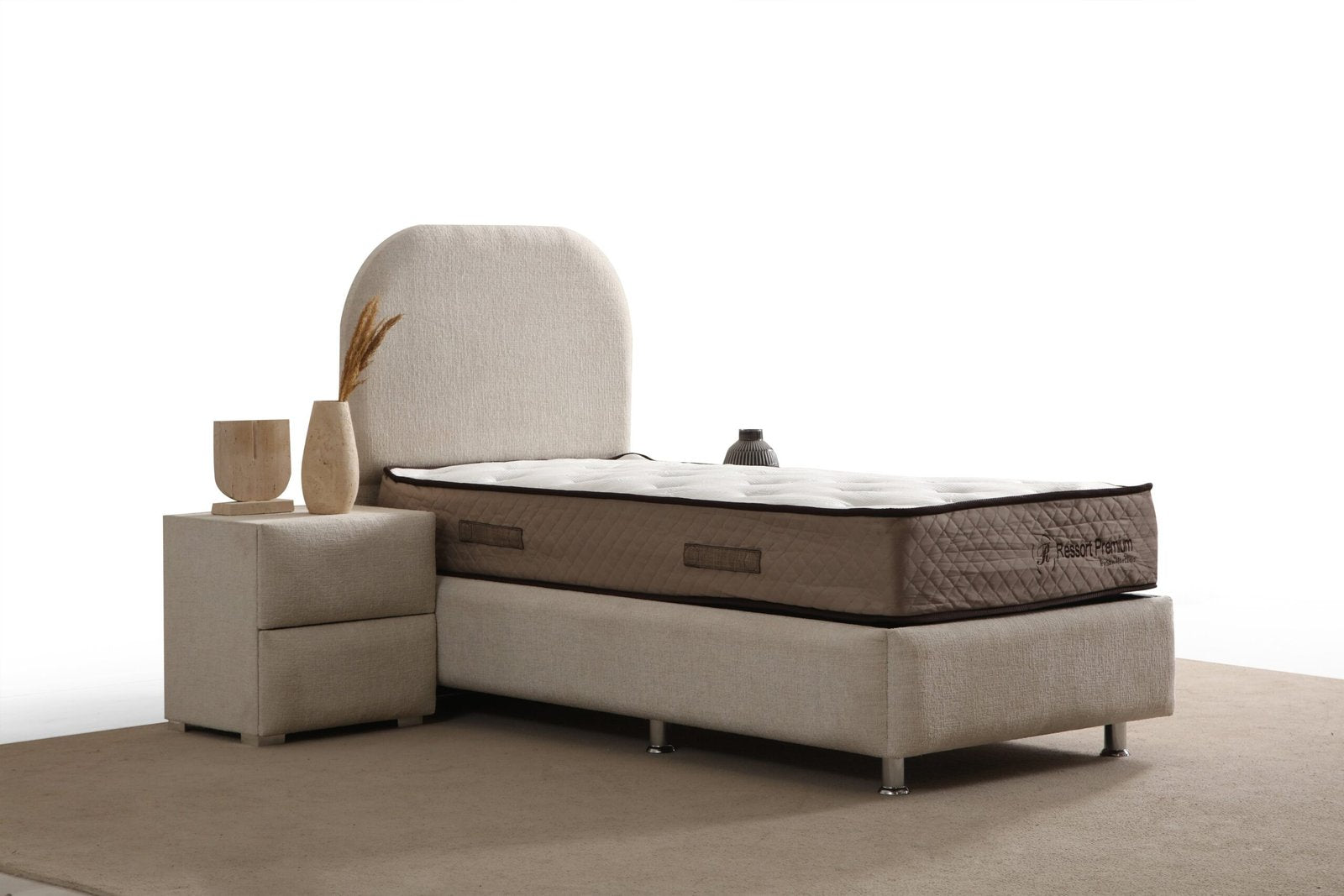 Lit Coffre Enfant JADE BLANC CASSE - CHENILLE