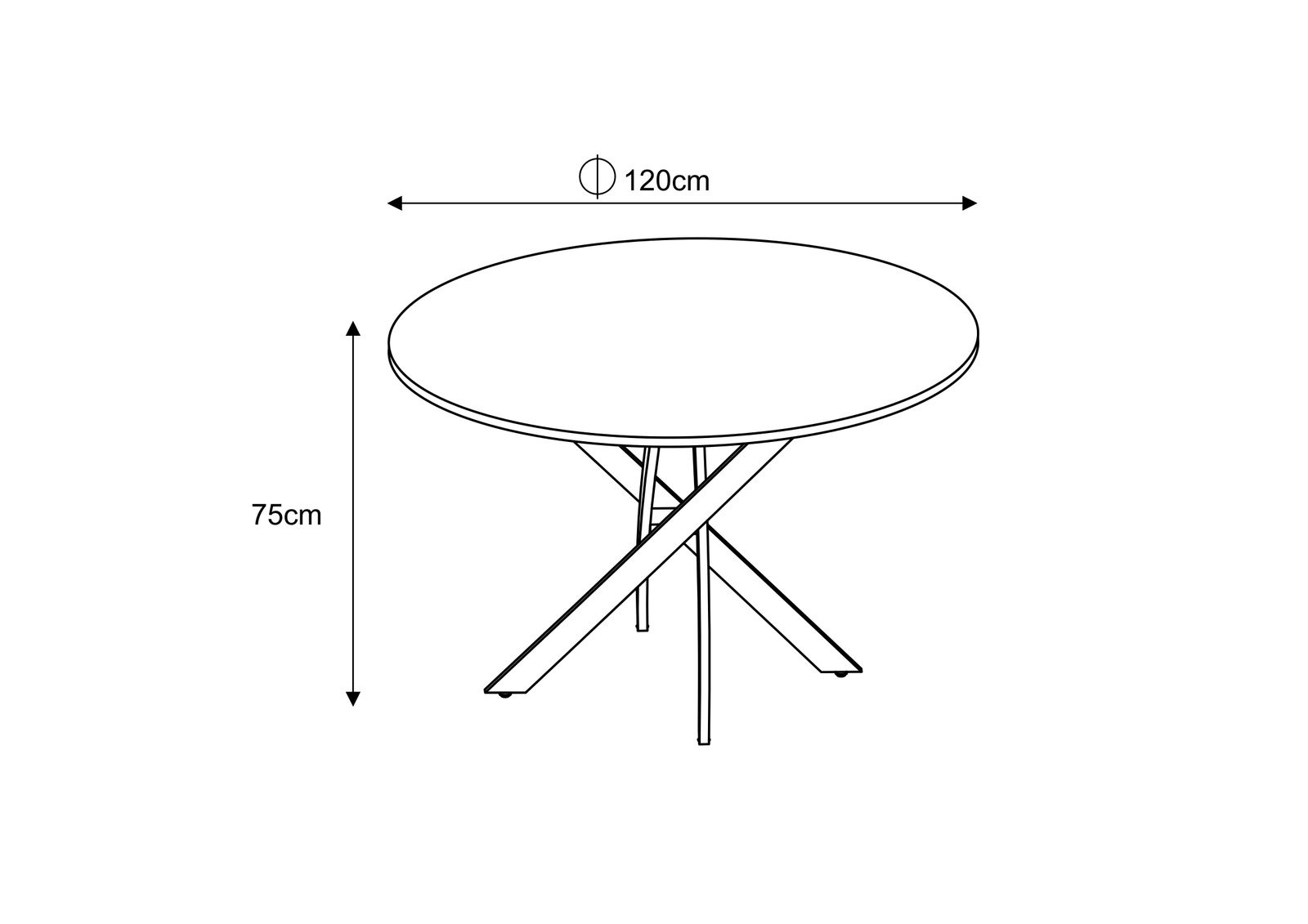 TABLE REPAS JESSICA METAL NOIR CHENE GRIFEE