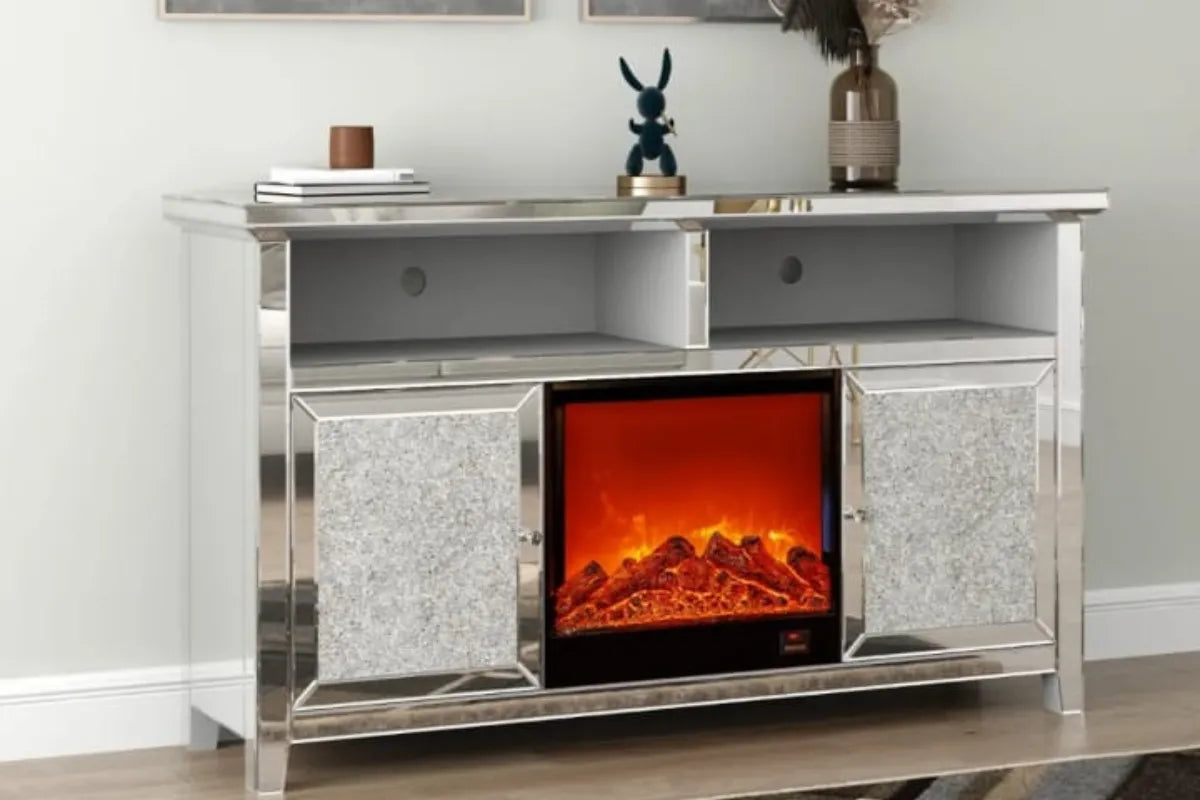 MEUBLE TV CHEMINÉE – ÉTINCELLE 146×40×85 cm