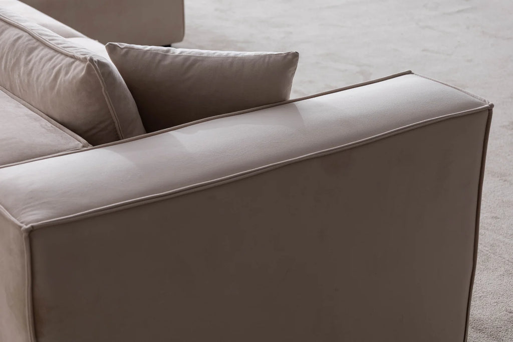 Canapé Elégance Velours Modulable 3+1 Pouf