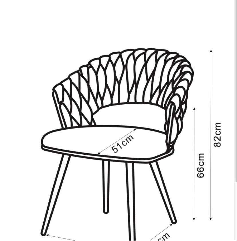 Chaise Carolina Pieds Métal Noir Velours Beige
