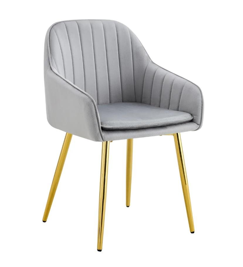 Chaise Avec Accoudoir Kanvas Pieds Gold