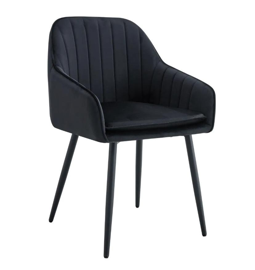 Chaise Avec Accoudoir Kanvas Pieds Gold