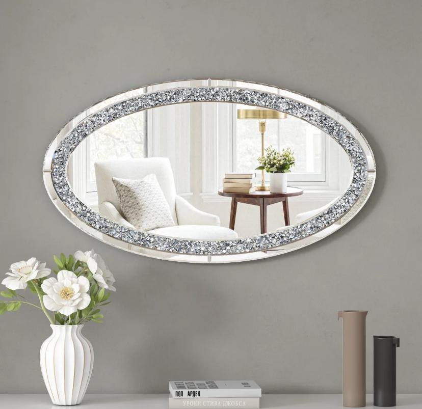 Miroir Éclat – Mural Oval 90×50