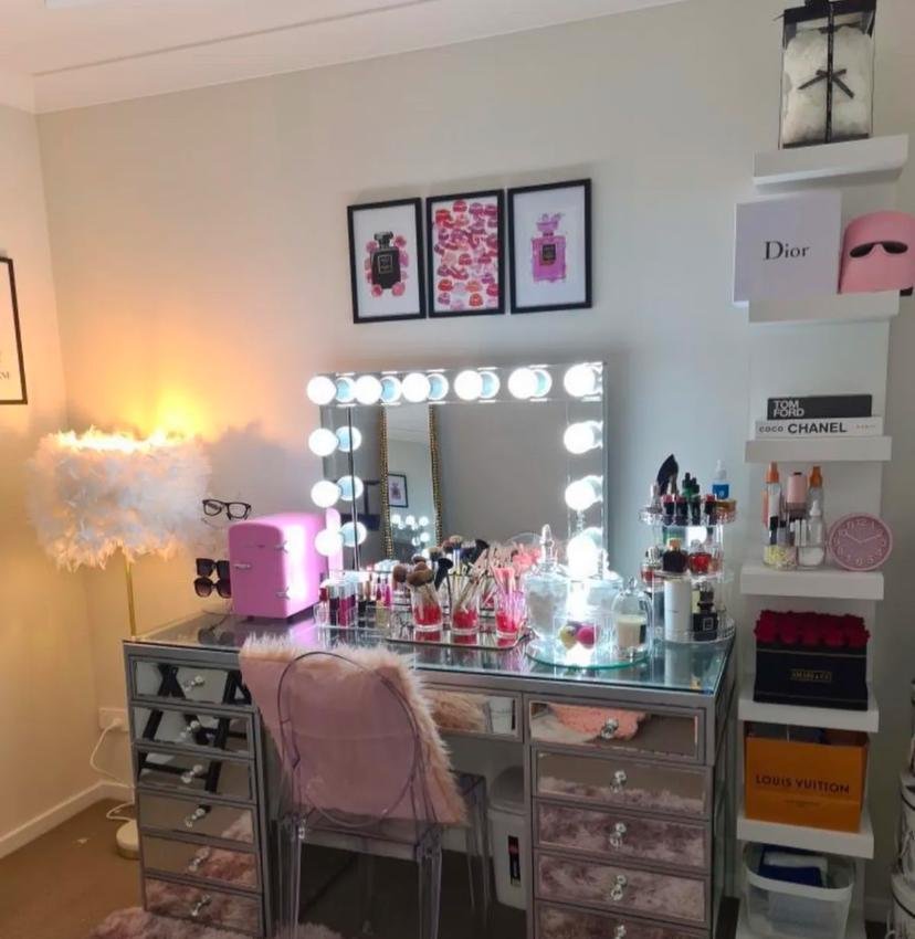 ENSEMBLE COIFFEUSE AVEC MIROIR BLUETOOTH & LED