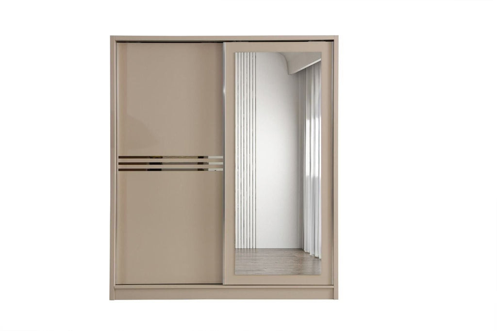 Armioire Coulissante Argent 160