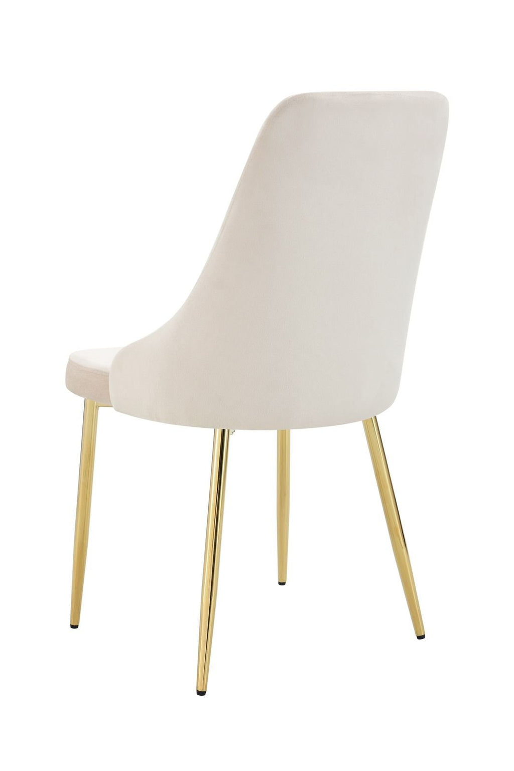 Chaise Belize Pied Gold Velours Beige