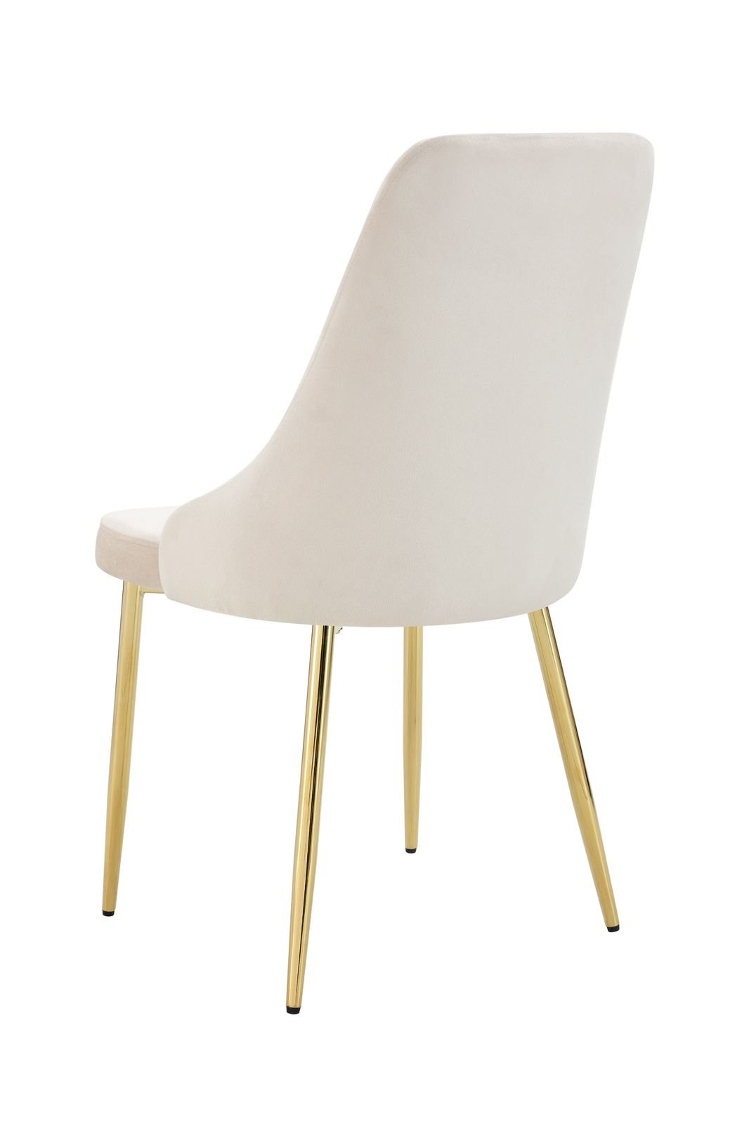 Chaise Belize Pied Gold Velours Beige