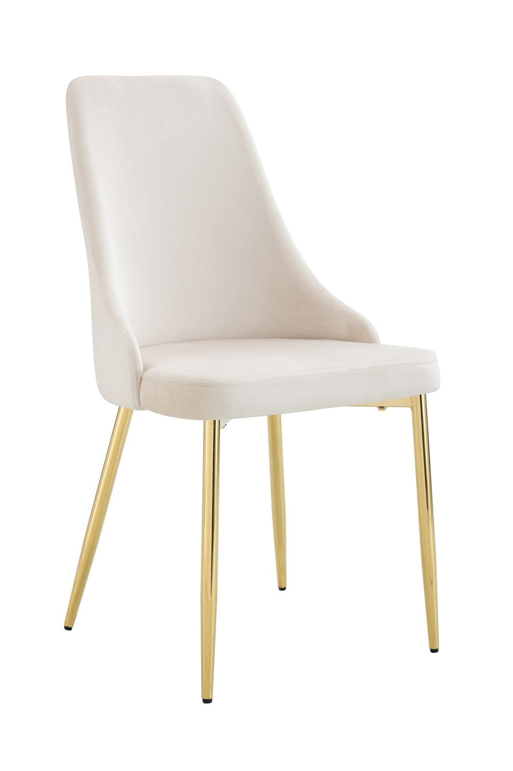 Chaise Belize Pied Gold Velours Beige