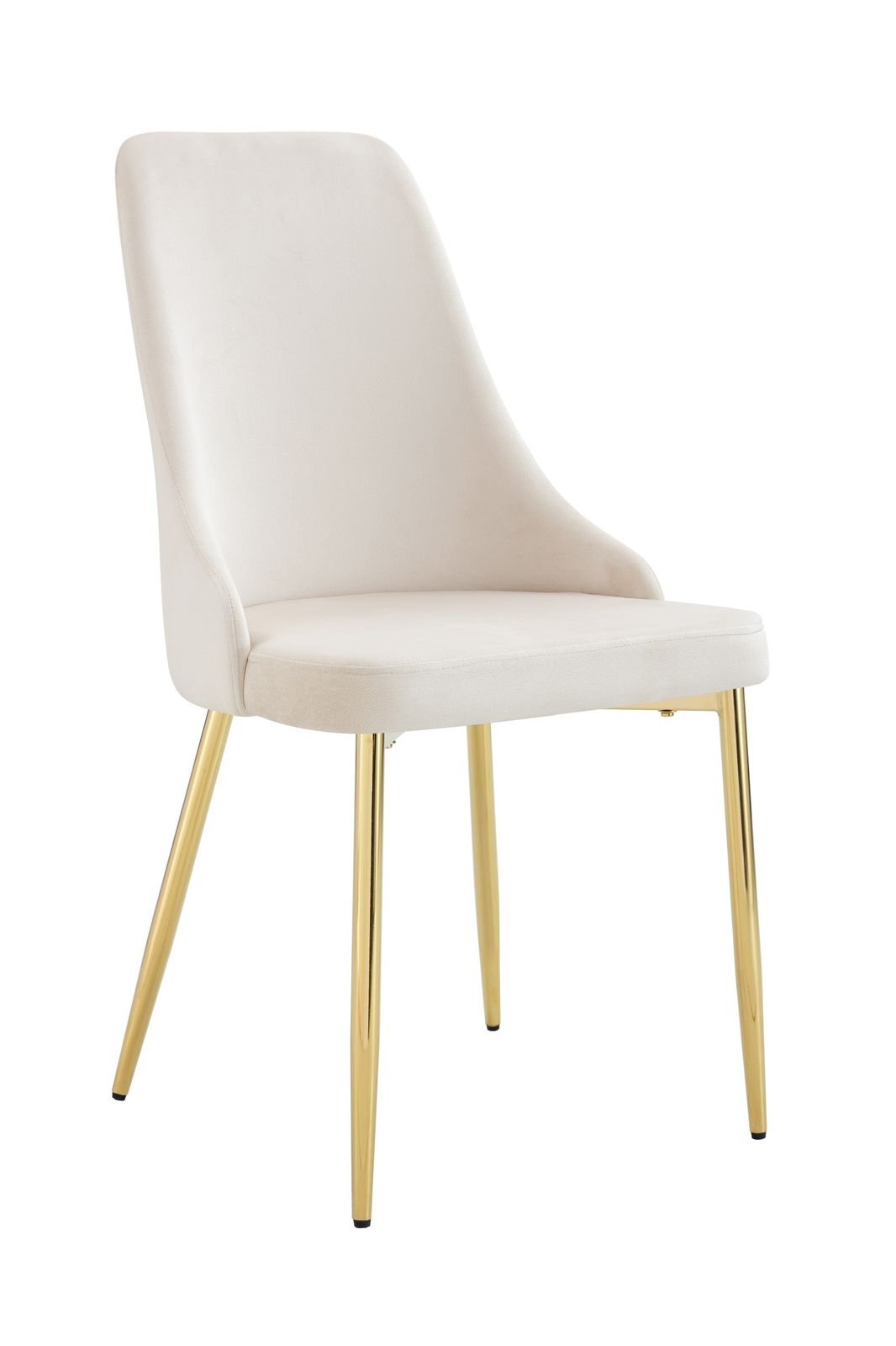 Chaise Belize Pied Gold Velours Beige