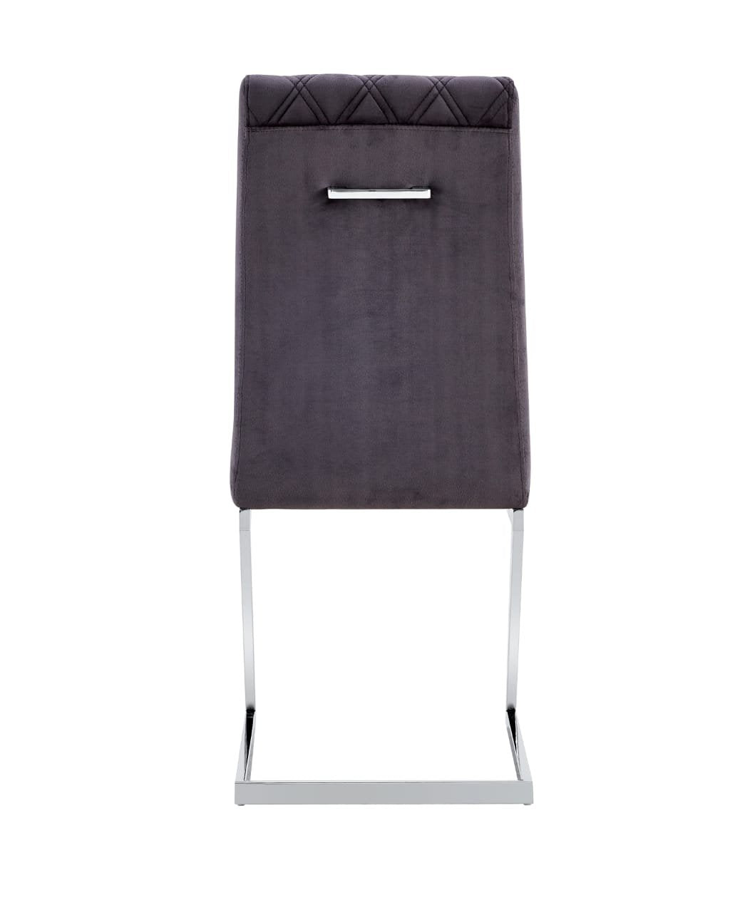 CHAISE COCOMAT MATELASSEE VELOURS ANTHRACITE