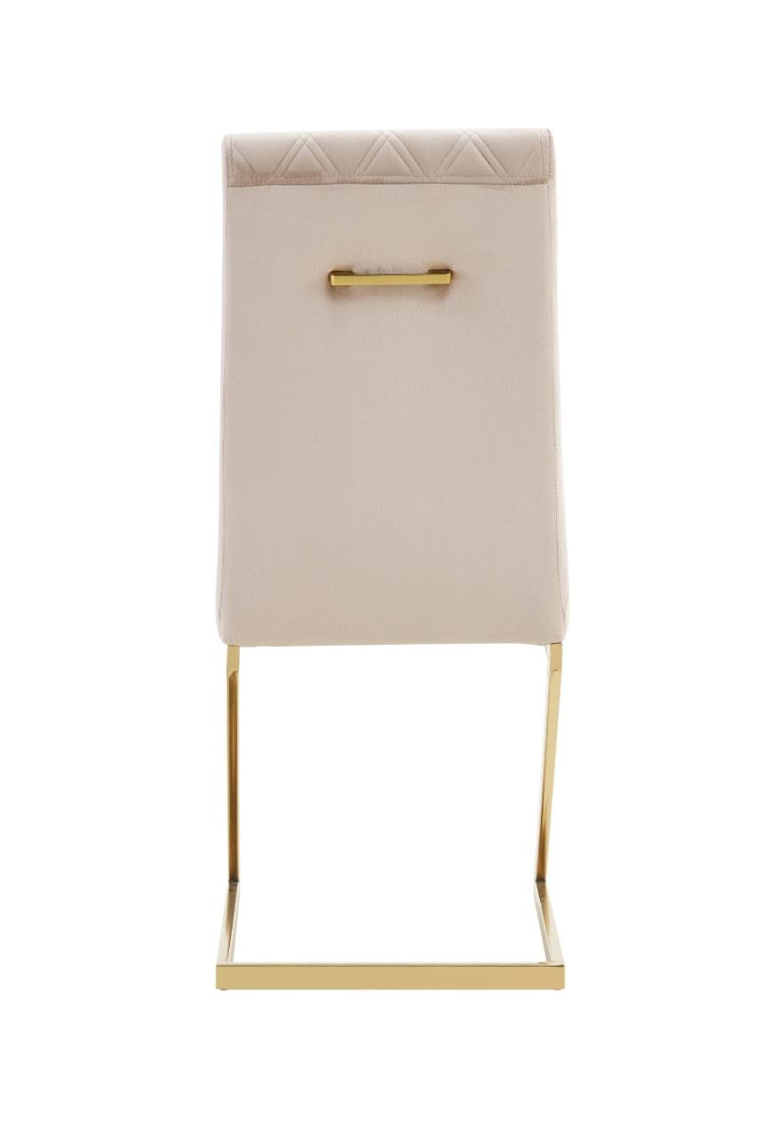 Chaise Cocomat Matelassée Gold Velours Moka