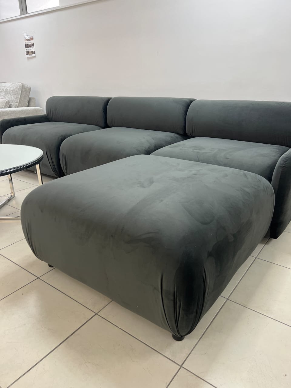 Canapé oslo velours anthracite