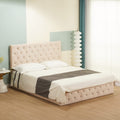 Lit coffre victoria capitonne avec diamant velours