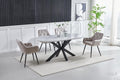 TABLE A MANGER CERAMIQUE OPHELIA NOIR PIED NOIR