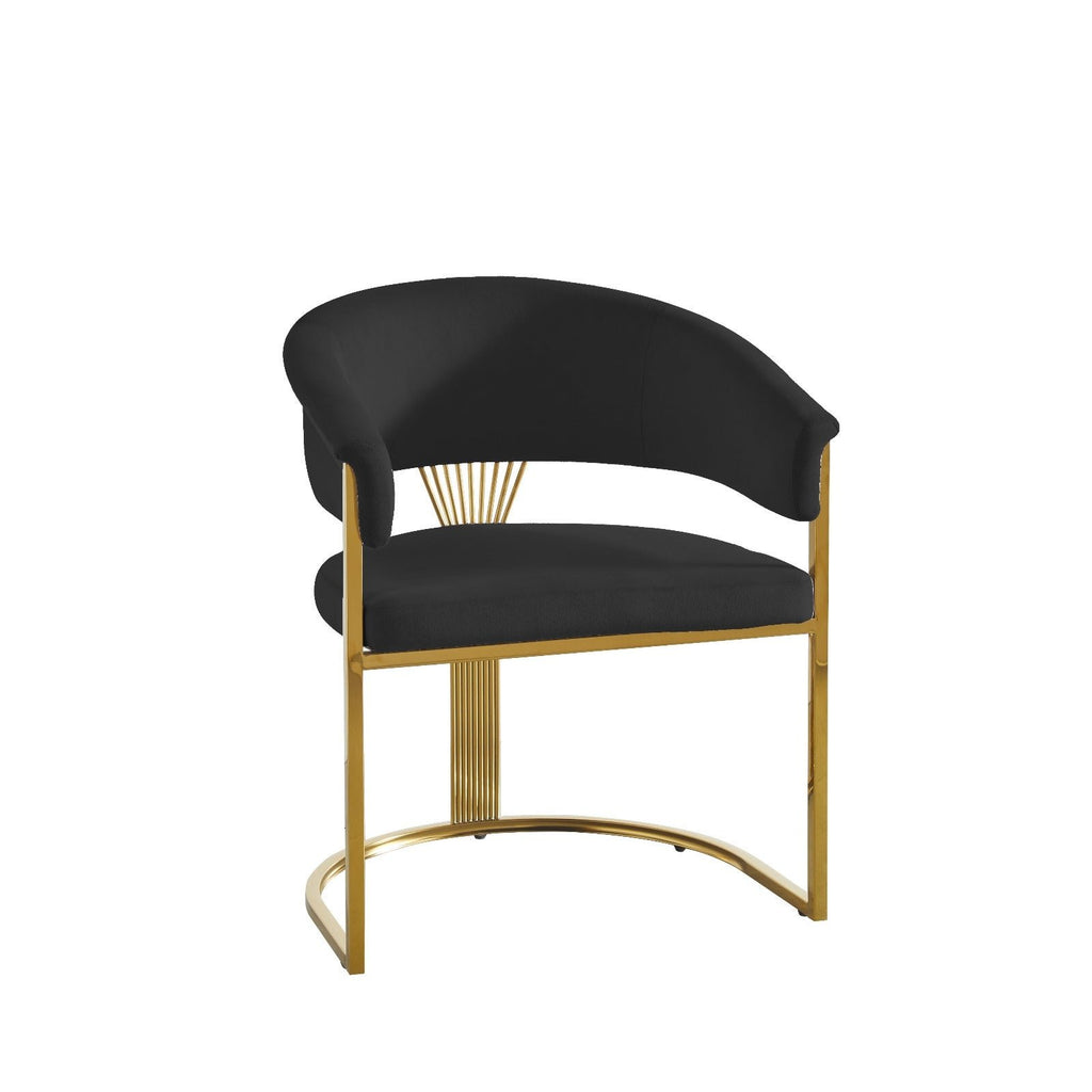 Chaise Ana Inox Doré Noir