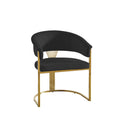 Chaise Ana Inox Doré Noir