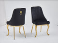 Chaise Baroka Doré Noir