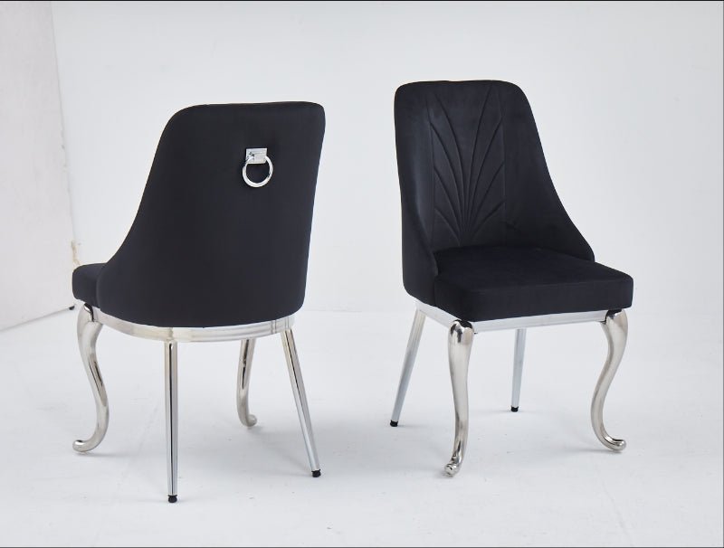 Chaise Baroka Chrome Noir
