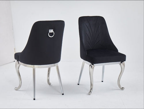 Chaise Baroka Chrome Noir