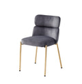 CHAISE STEPHANY VELOURS DORÉ