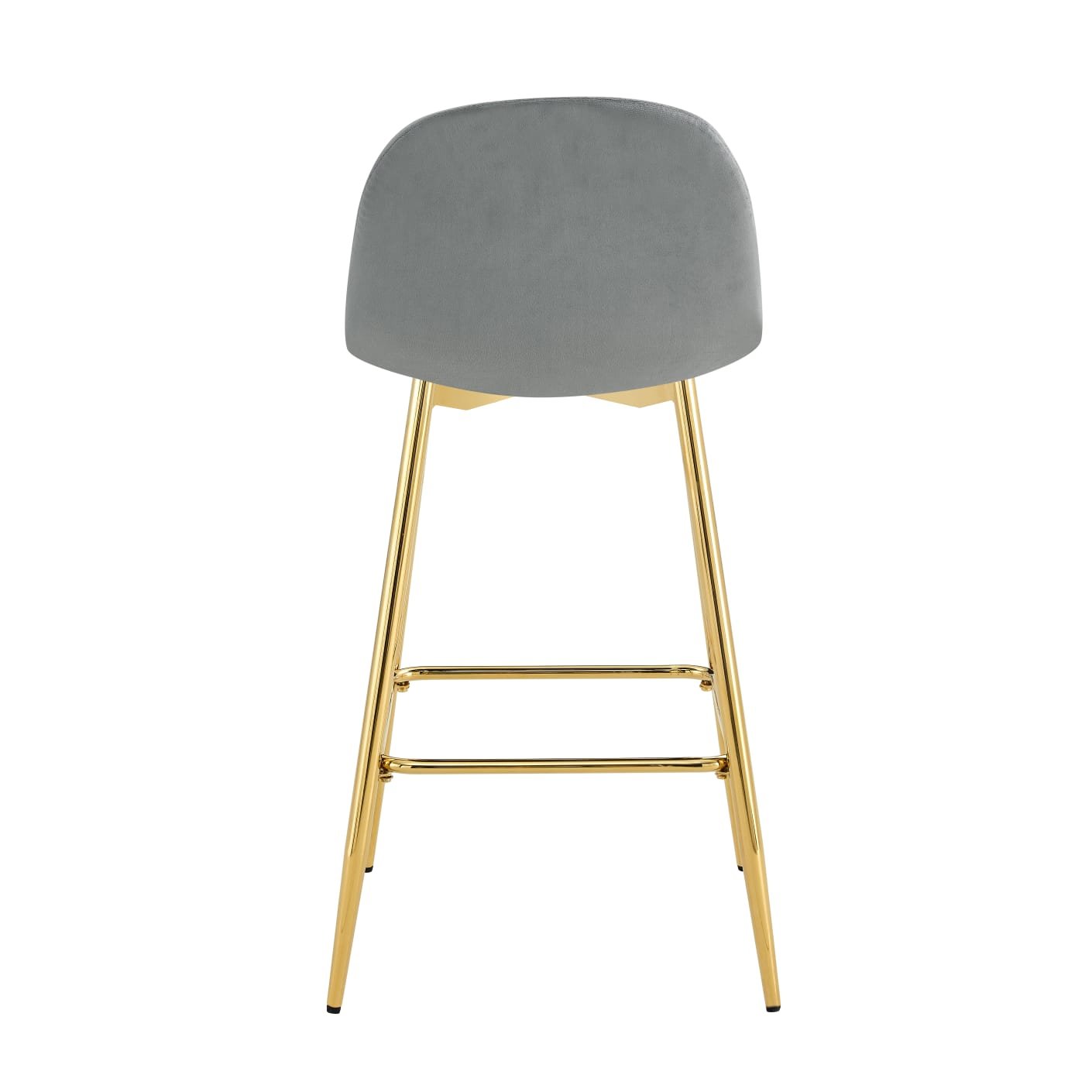 TABOURET DE BAR SCANDINAVE PIED GOLD VELOURS BEIGE