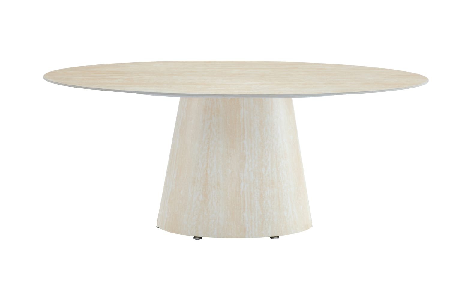 TABLE REPAS OVA TRAVERTIN CERAMIQUE TRAVERTIN