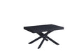 TABLE EXTENSIBLE A RALLONGE BALNI METAL NOIR BOIS NOIR