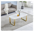 TABLE BASSE LOLA MARBRE DORE
