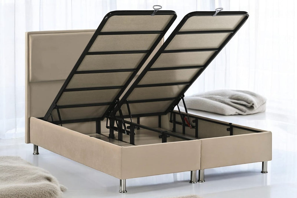 Lit Coffre LONDRES Taupe