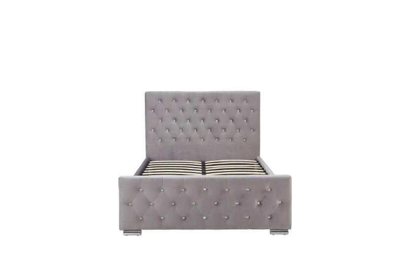 Lit Prestige Capitonne Avec Diamant  Velours