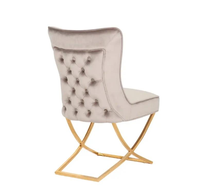 Chaise Gabi Taupe Doré