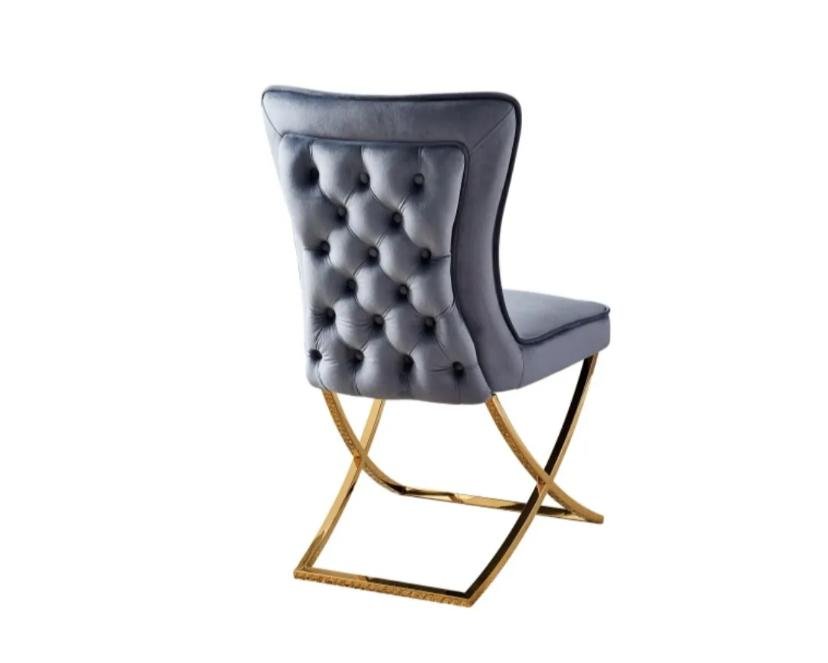 Chaise Gabi Taupe Doré
