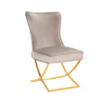 Chaise Gabi Taupe Doré